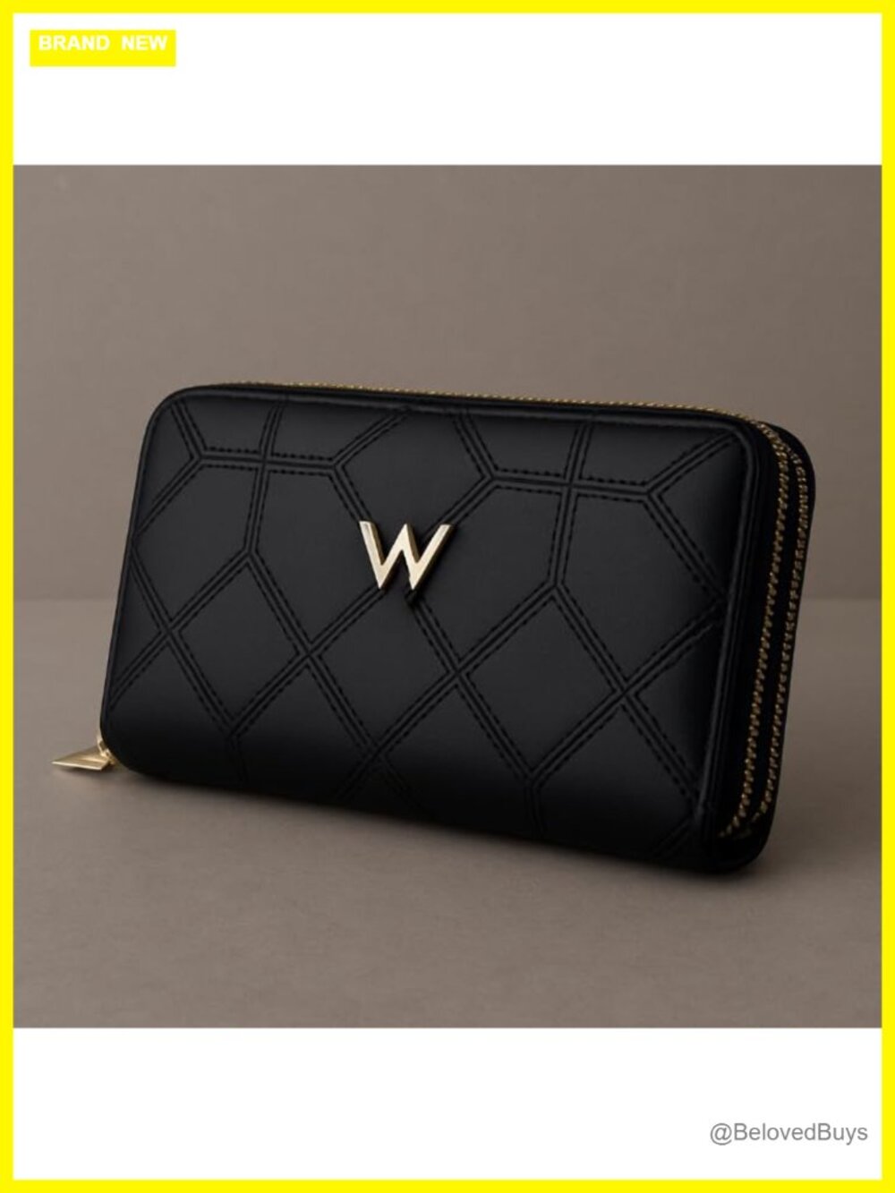 Large Capacity Double Zip Wallet with Detachable Strap - Faux Leather